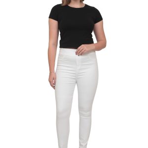 Full Likralı Kot Buz Mavi Beyaz